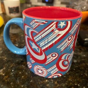 Marvel Captain America Blue and Red Starburst Mug